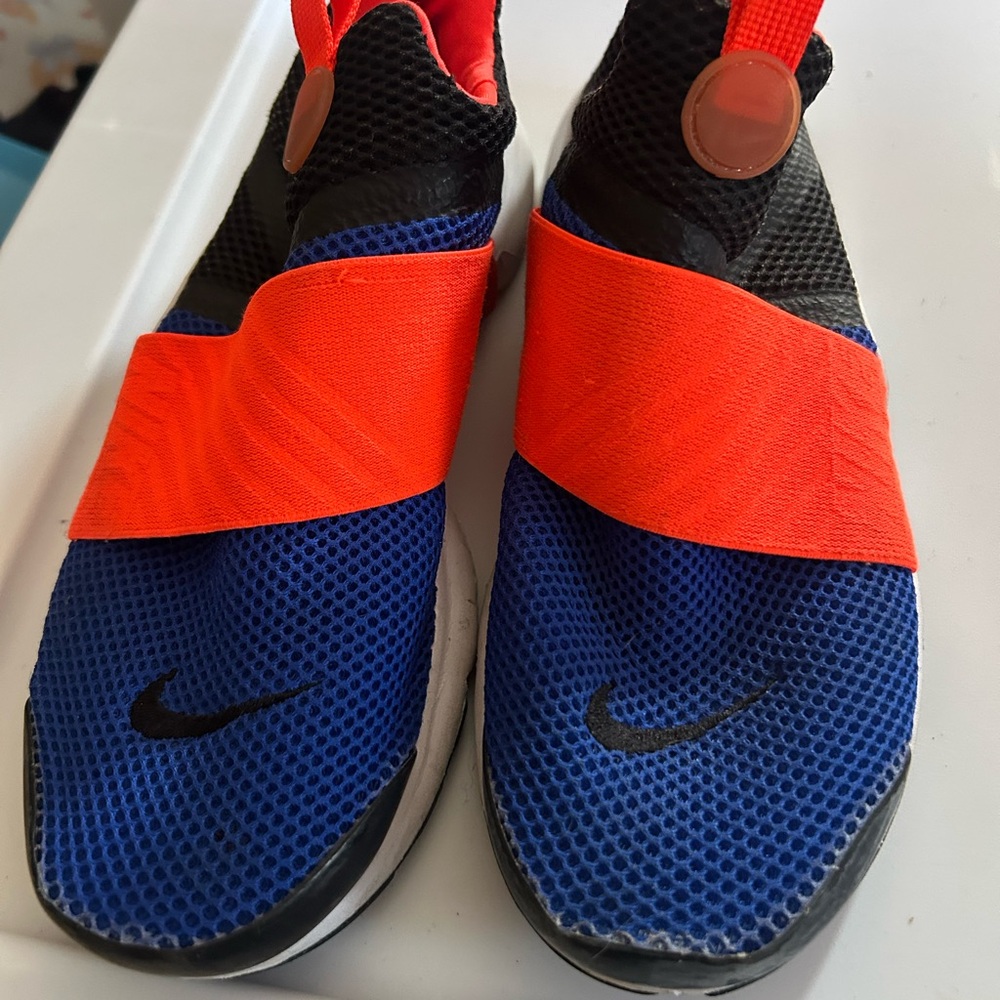 Nike Black and Red Mesh Slip-On Shoes